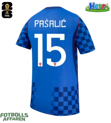 Kroatien Mario Pasalic #15 Bortatröja VM 2026 Kortärmad